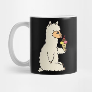 Alpaca with ice cream. Mug